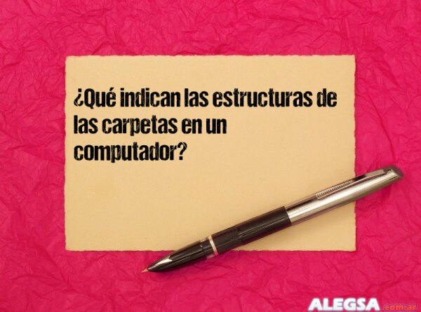 ¿Qué indican las estructuras de las carpetas en un computador?