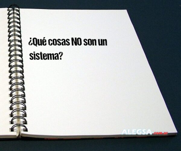 ¿Qué cosas NO son un sistema?