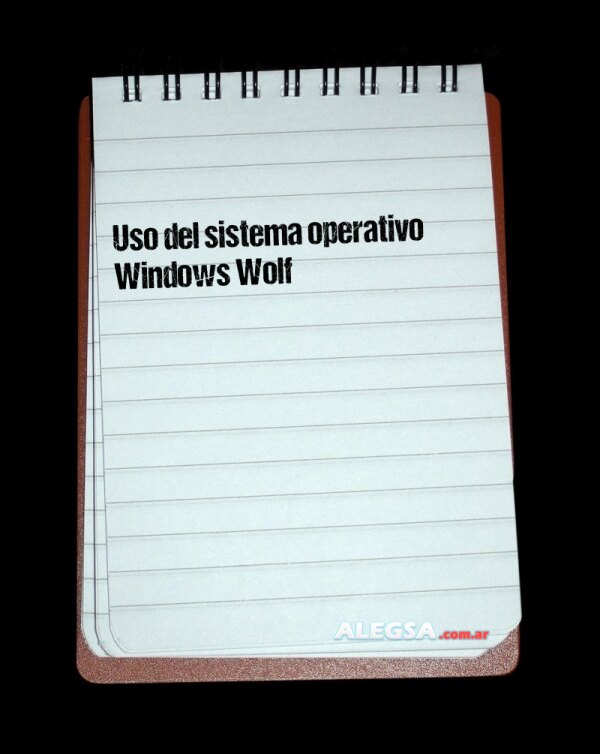 Uso del sistema operativo Windows Wolf