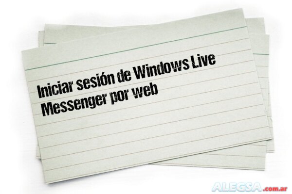 Iniciar sesión de Windows Live Messenger por web