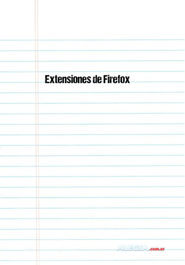 Extensiones de Firefox