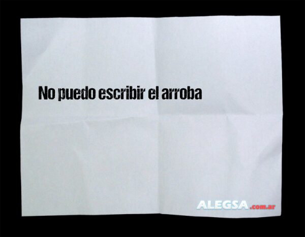 No puedo escribir el arroba