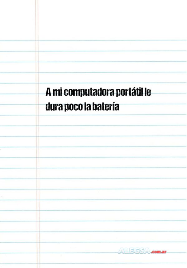 A mi computadora portátil le dura poco la batería