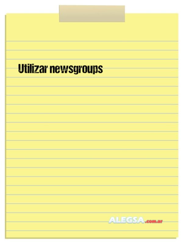 Utilizar newsgroups