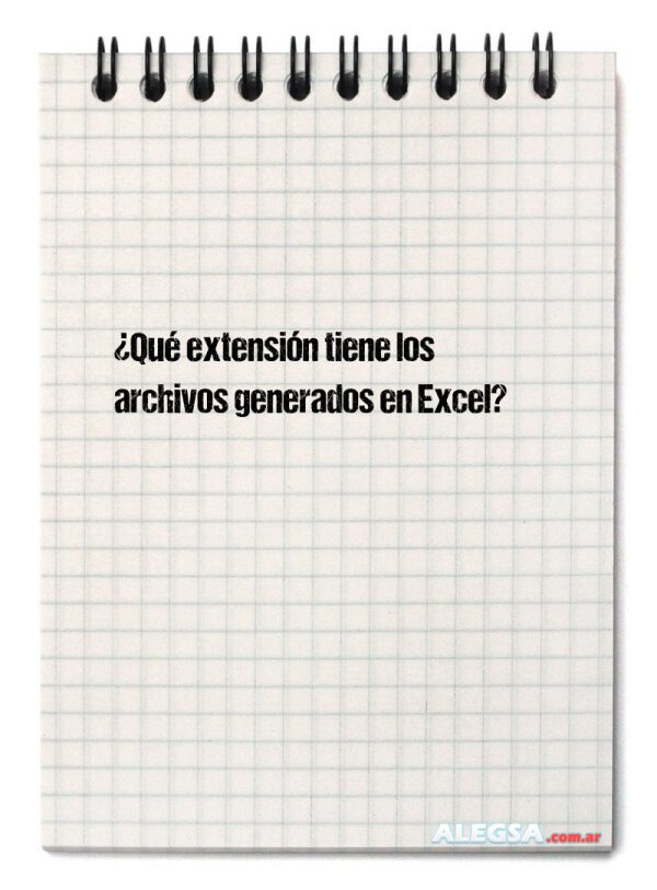 ¿Qué extensión tiene los archivos generados en Excel?