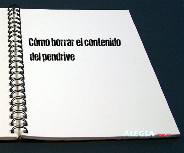 Cómo borrar el contenido del pendrive