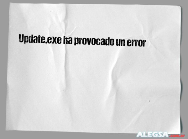 Update.exe ha provocado un error