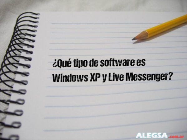 ¿Qué tipo de software es Windows XP y Live Messenger?