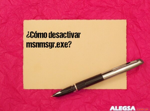 ¿Cómo desactivar msnmsgr.exe?