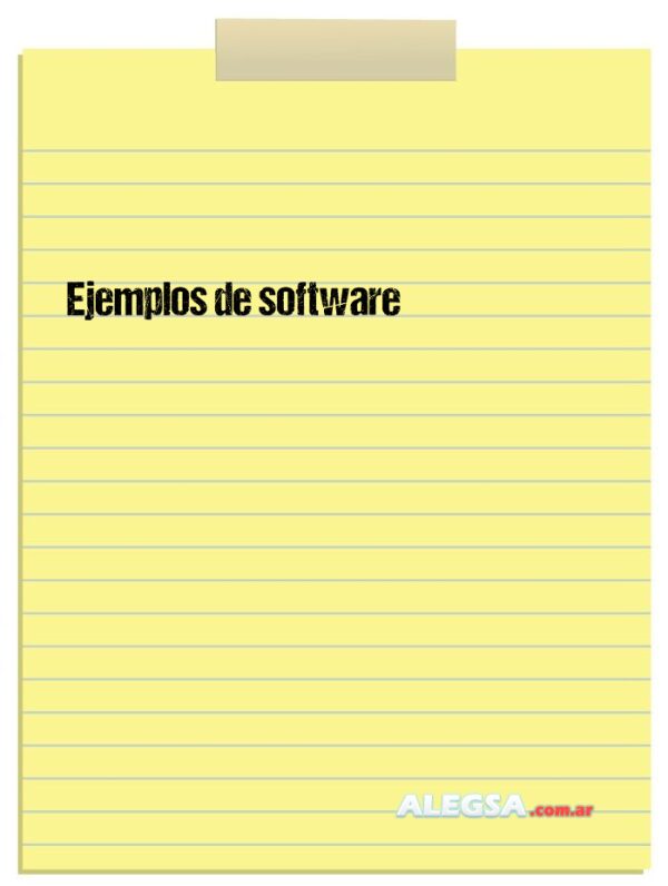 Ejemplos de software