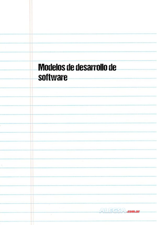 Modelos de desarrollo de software