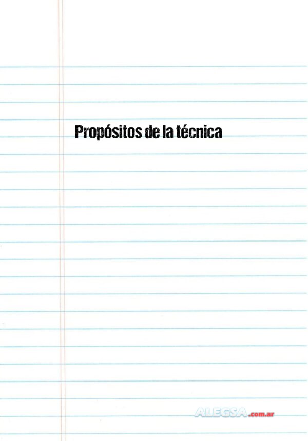 Propósitos de la técnica