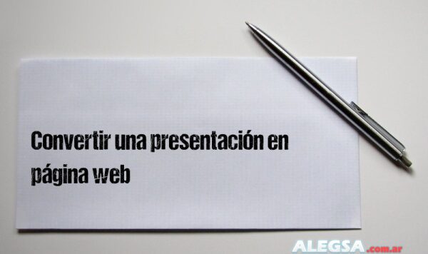 Convertir una presentación en página web