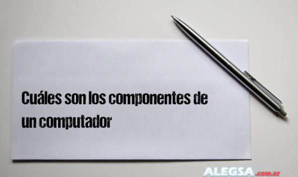 Cuáles son los componentes de un computador