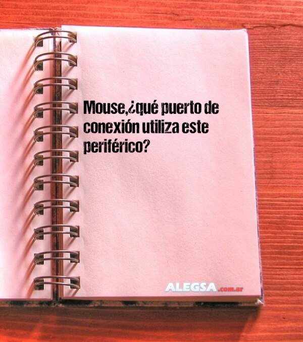 Mouse,¿qué puerto de conexión utiliza este periférico?