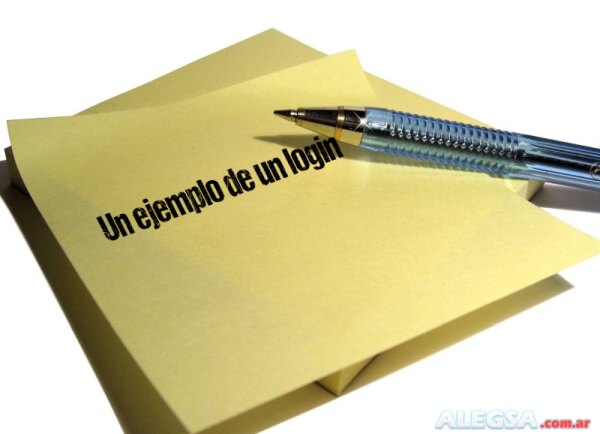 Un ejemplo de un login