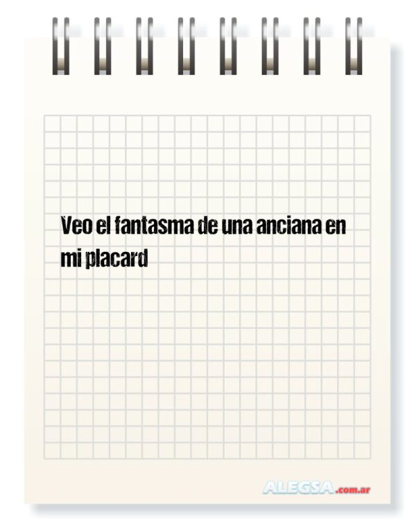 Veo el fantasma de una anciana en mi placard