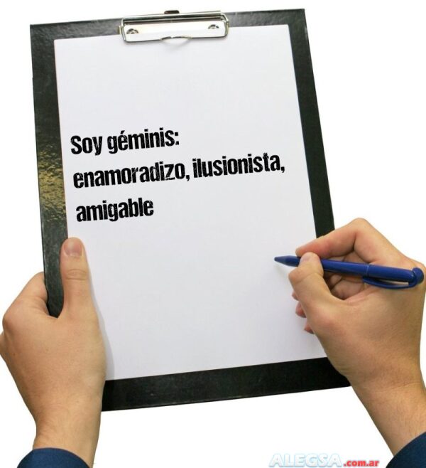 Soy géminis: enamoradizo, ilusionista, amigable