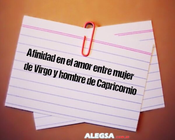 Afinidad en el amor entre mujer de Virgo y hombre de Capricornio