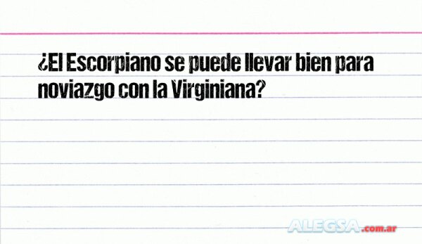 ¿El Escorpiano se puede llevar bien para noviazgo con la Virginiana?