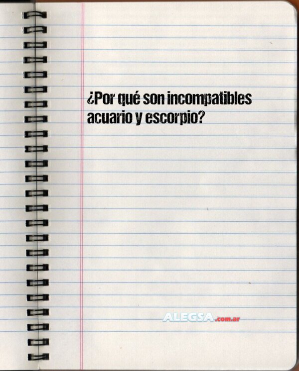 ¿Por qué son incompatibles acuario y escorpio?