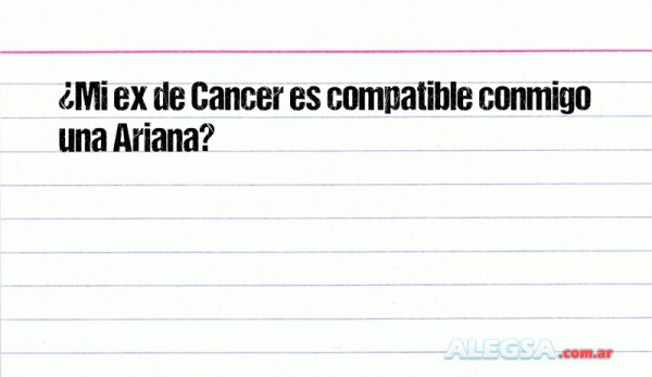 ¿Mi ex de Cancer es compatible conmigo una Ariana?