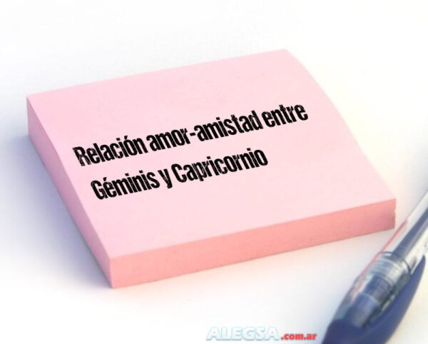 Relación amor-amistad entre Géminis y Capricornio