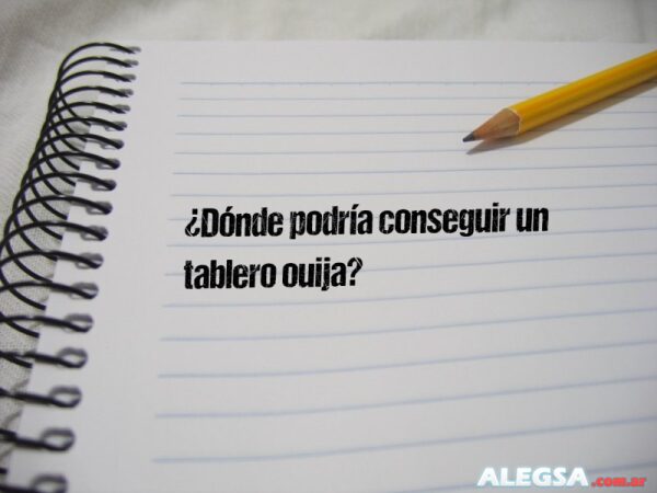 ¿Dónde podría conseguir un tablero ouija?