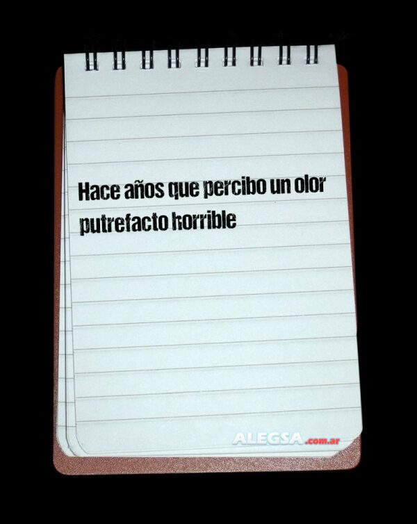 Hace años que percibo un olor putrefacto horrible