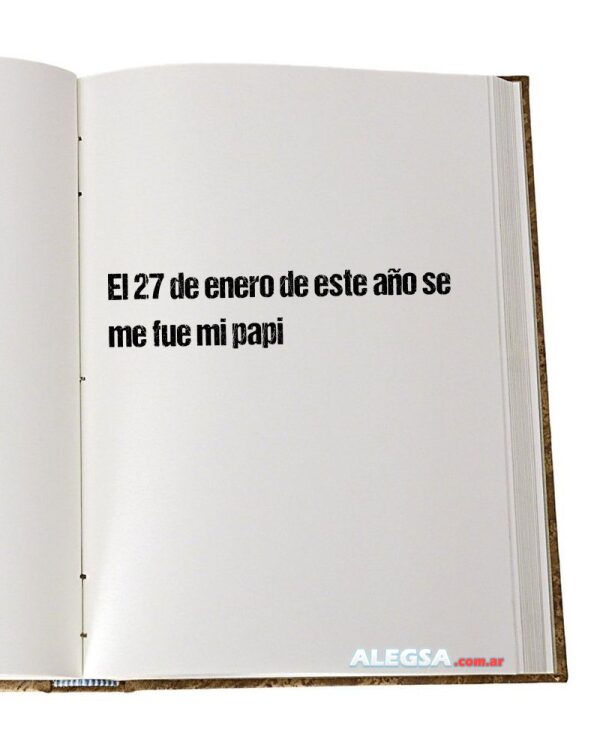 El 27 de enero de este año se me fue mi papi