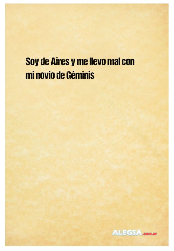 Soy de Aires y me llevo mal con mi novio de Géminis