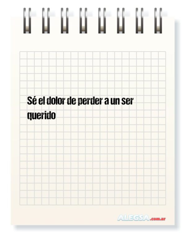 Sé el dolor de perder a un ser querido