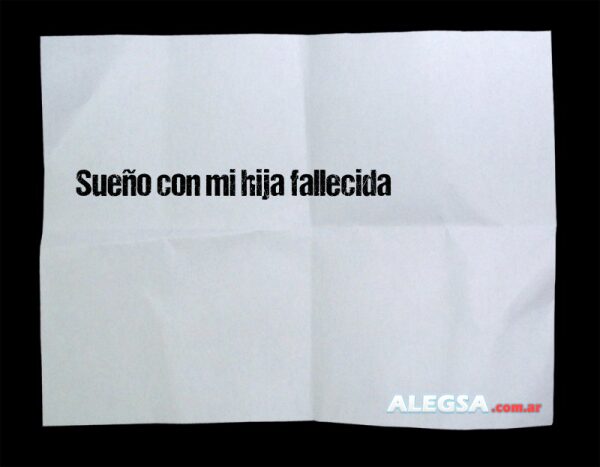 Sueño con mi hija fallecida