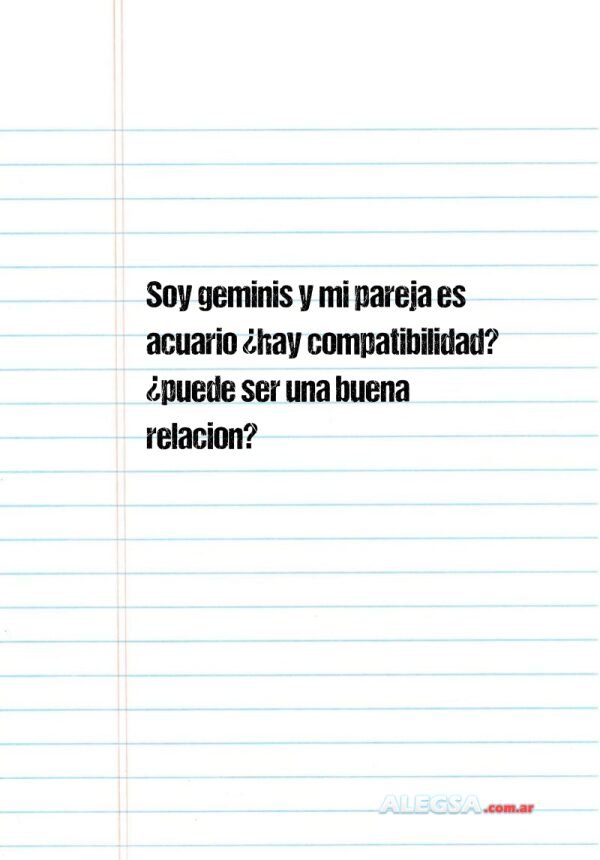 Soy geminis y mi pareja es acuario ¿hay compatibilidad? ¿puede ser una buena relacion?