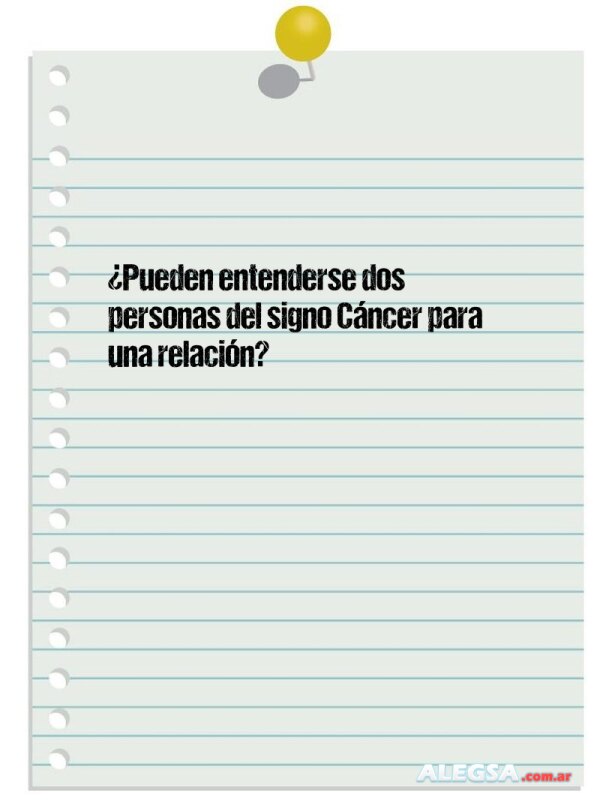 ¿Pueden entenderse dos personas del signo Cáncer para una relación?