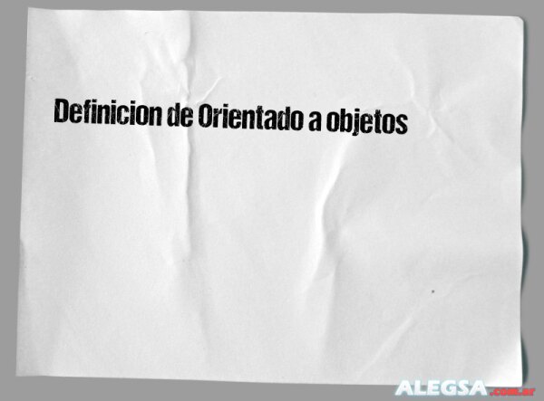 Definición de Orientado a objetos