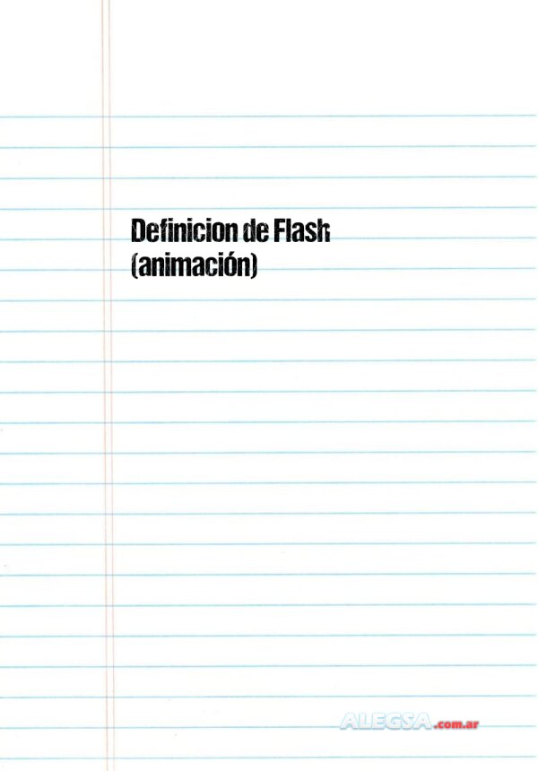 Definición de Flash (animación)