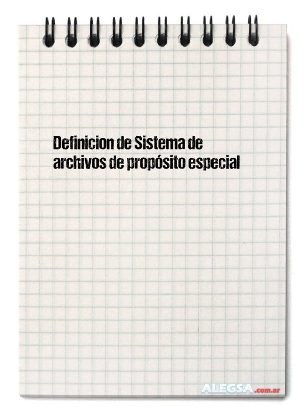 Definición de Sistema de archivos de propósito especial