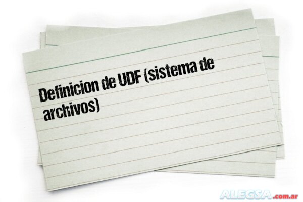 Definición de UDF (sistema de archivos)