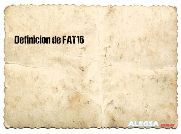 Definición de FAT16