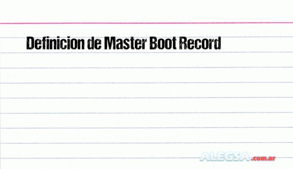 Definición de Master Boot Record