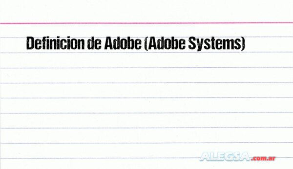 Definición de Adobe (Adobe Systems)