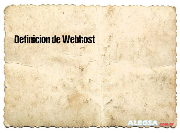 Definición de Webhost