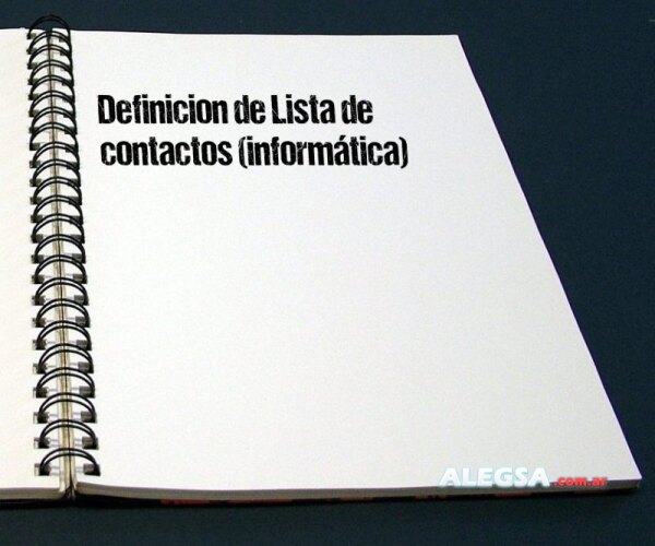 Definición de Lista de contactos (informática)