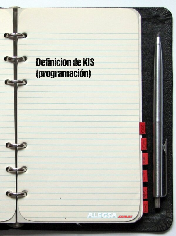 Definición de KIS  (programación)