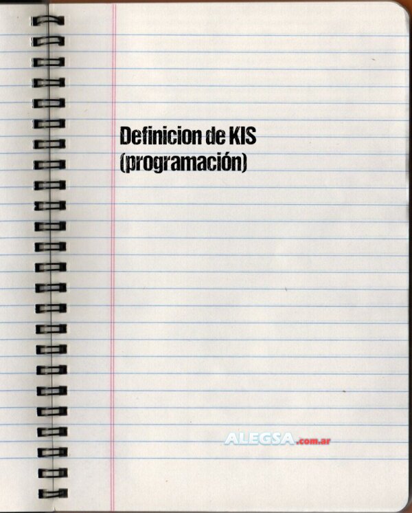 Definición de KIS  (programación)