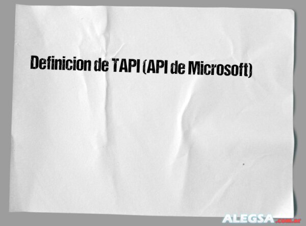 Definición de TAPI (API de Microsoft)