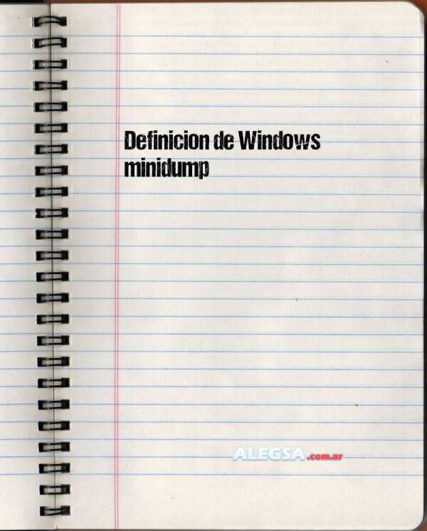 Definición de Windows minidump