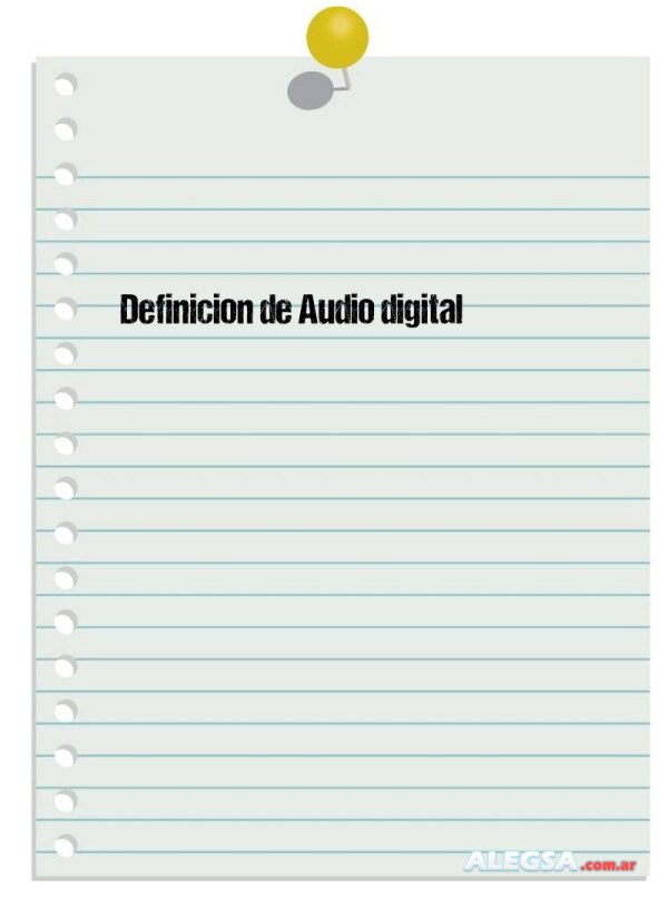 Definición de Audio digital