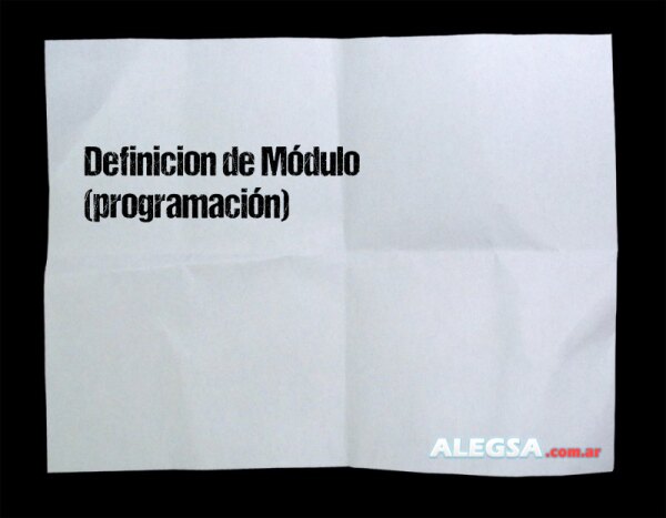 Definición de Módulo (programación)